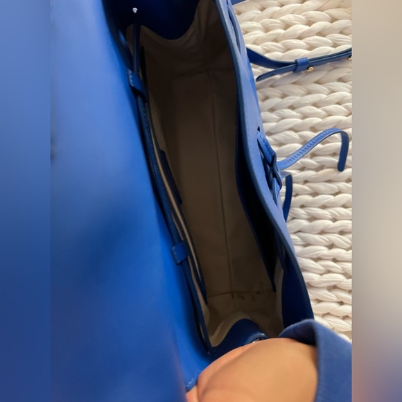 Mansur Gavriel Lady Bag $695 Royal Blue Vegetable Tanned Leather Like New - Picture 15 of 15